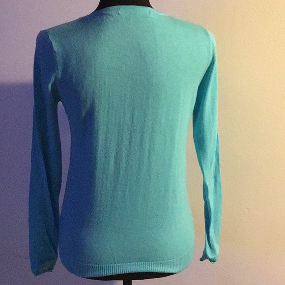 V-neck blue sweater - Picture 2 of 2